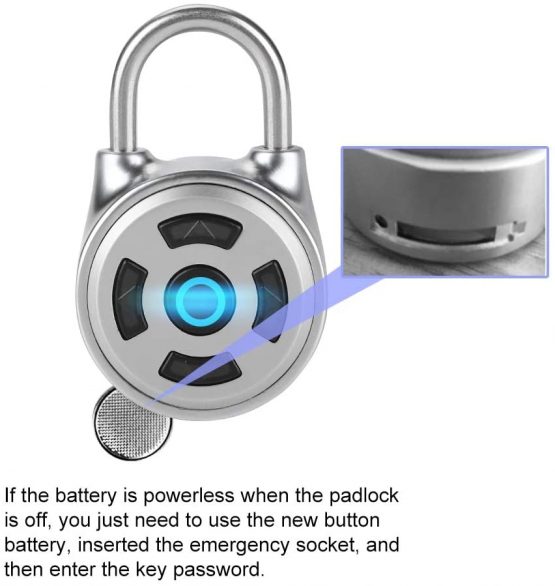 Bluetooth Padlock, Universal Safe Mini Wireless Metal Electronic Keyless Padlock Lock APP Control Password for Luggage Doors Cabinets - Image 4