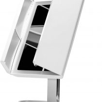 Fancii LED Makeup Mirror with 3 Light Settings, Rechargeable Trifold Vanity Mirror with 5x / 7x Magnifications - Dimmable, Ultra Reflective Glass, Touch Sensor, Cosmetic Stand (Zora)