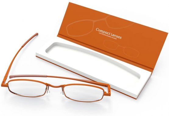 IF Compact Lenses Readers Slim Flat-Folding Unisex Reading Glasses - Cinnamon,"+1.5""" - Image 3