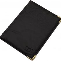 ID and Credit Card Holder with Metal Corners 10 Pockets (Design 1 / Black)