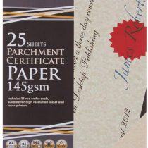 Ryman Certificate Paper A4 145gsm 25 Sheets - Color: Cream