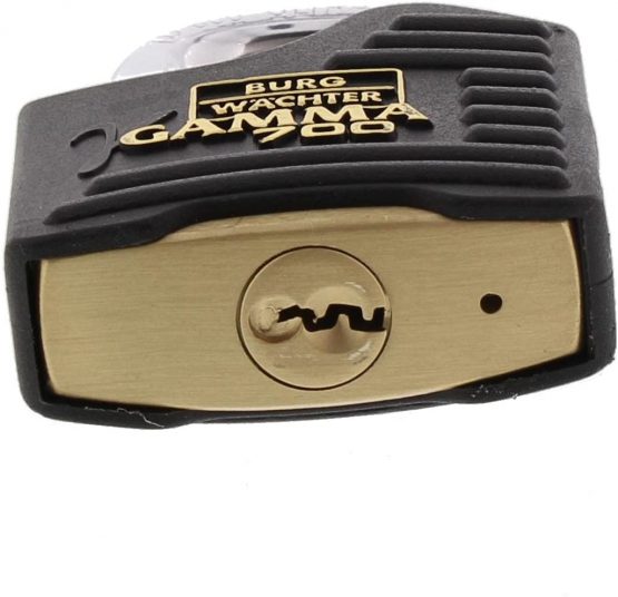 BURG-WÄCHTER Padlock, 9 mm Shackle Thickness, Ultra Hard, Drilling and Pinching Protection, Incl. 2 Keys, Gamma 700 55 SB - Image 4