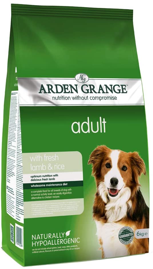 Arden Grange Adult Dry Dog Food with Fresh Lamb and Rice, 6 kg, Black, 6 kg (Pack of 1)