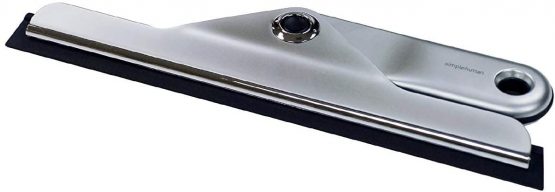 simplehuman BT1071 Foldaway Squeegee, Brushed Die-Cast Zinc + Anodised Aluminium, W 28.8cm x H 20.3cm x D 6.3cm - Image 3
