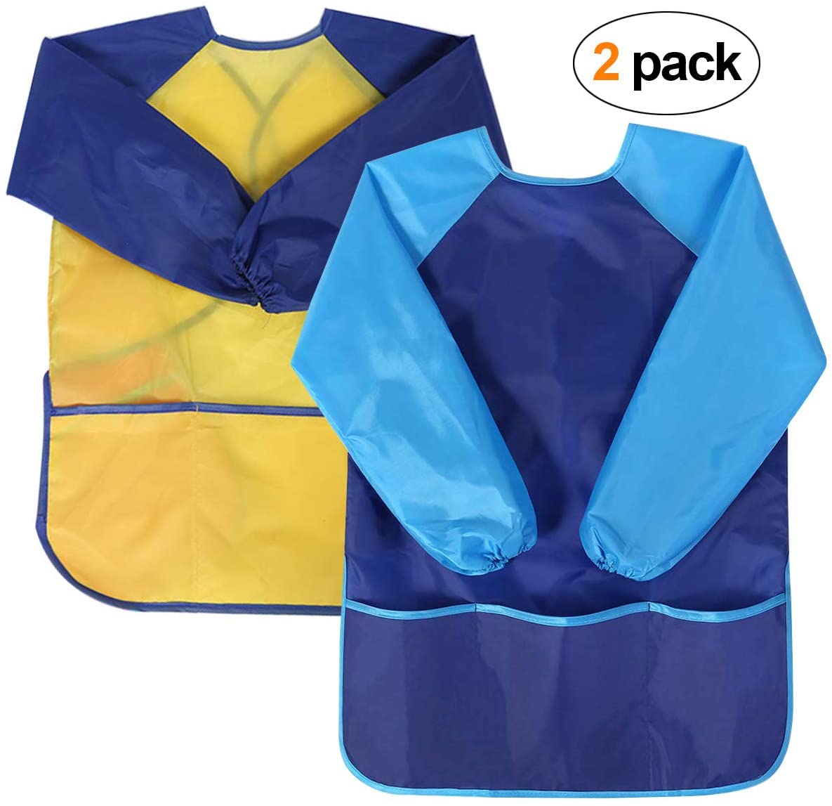 NATUCE 2 Pack Kids Art Smock Toddler Children Painting Apron