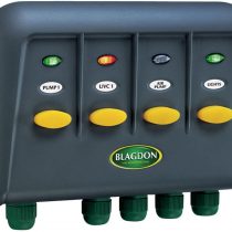 Blagdon 1040228 Powersafe Garden & Pond Safe Weatherproof Electrical Switch Box, 4 Outlet, Black