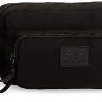 Pepe Jeans Denton Wallet Handbag Black 24,5x15x6 cms Recycled polyester