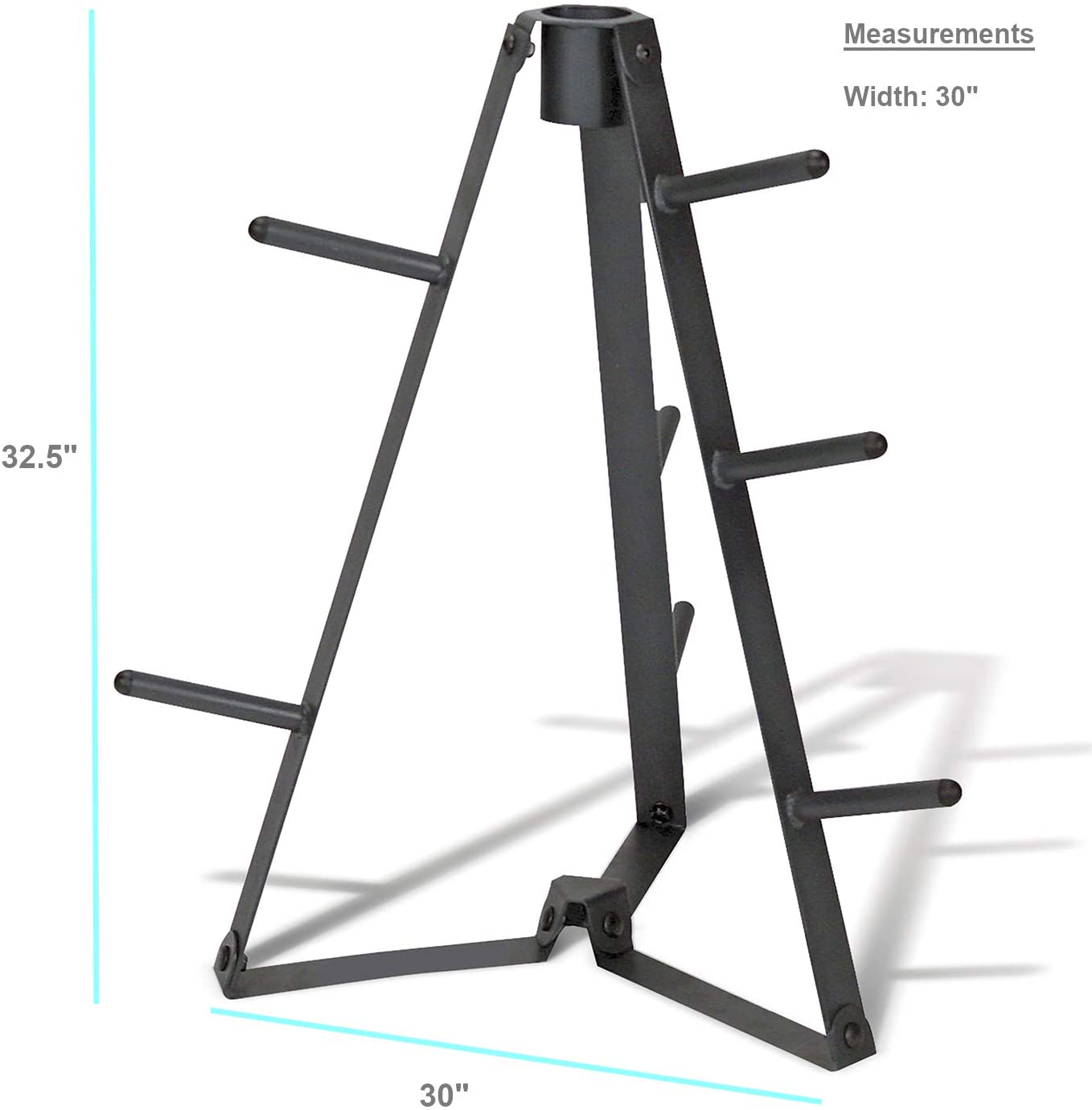 Marcy Unisex Adult Eclipse Standard Weight Plate Stand Rack - Black, One Size - Image 3