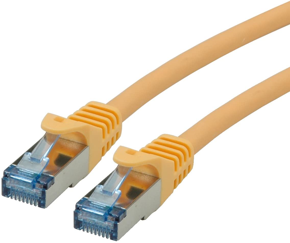 Roline S/FTP Patch cable Cat 6A Component Level LSOH, yellow, 10 m, 10m