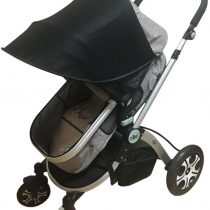 Baby Pram Buggy Sun Shade Pushchair Canopy Stroller Awning Pram Parasol UV Protection Sun Cover Umbrella Sun Shield Universal Windproof Waterproof for Baby Carrycots Carriages with Arched Hard Support