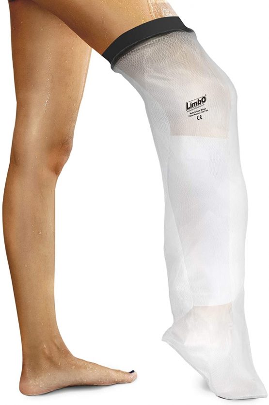 LimbO Waterproof Protectors Cast and Dressing Cover - Adult Half Leg (M76S: 35-40 cm Above Knee Circ. (Under 5’5))