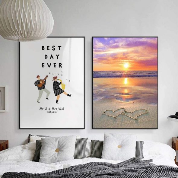 AISONBOO DIY 5D Diamond Painting Beach by Number Kits, Painting Cross