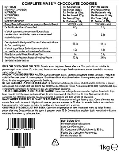 Bulk Complete Mass Gainer, Chocolate Cookies, 1 kg - Image 3