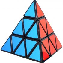 TOYESS Pyramid Triangle Puzzle Cube, Pyraminx Speed Cube, Brain Teasers Toys Christmas Stocking Fillers for Kids & Adults (Black)