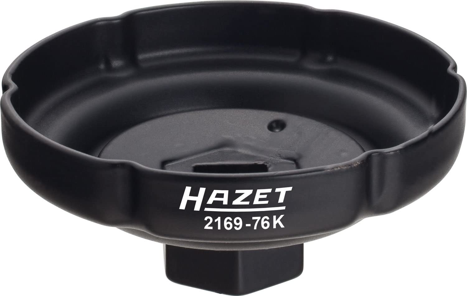 HAZET 2169-76K 12.5 mm Square Hollow Groove Profile Oil Filter Wrench - Multi-Colour, Ölfilter-Durchmesser: 76 mm (geringe Bauhöhe)