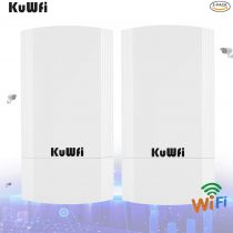 KuWFi Outdoor Wireless Access Point, 2-Pack 900Mbps Long Range Indoor&Outdoor Point-to-Point Wireless CPE Supports 1KM Transmission Distance Solution for PTP, PTMP