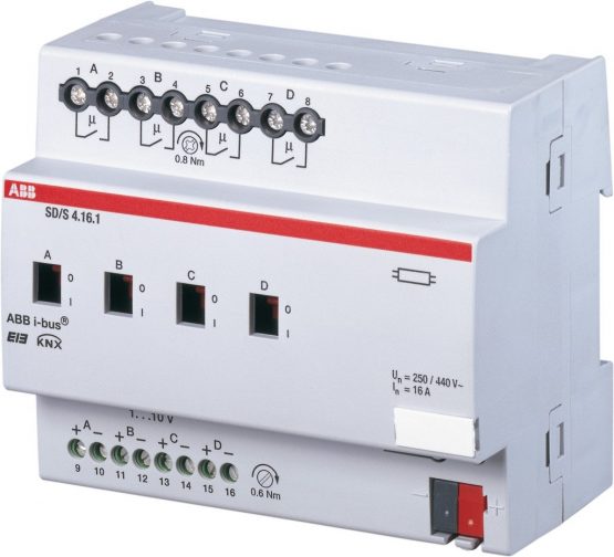 ABB SD/S4.16.1 EIB/KNX Switching/Dimmer Actuator 16A REG 4Way BigaMart