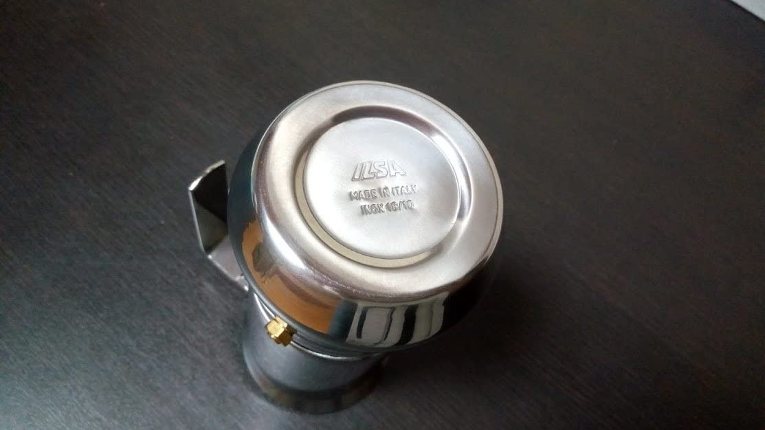 Ilsa Turbo Express Espresso Maker 18/10 Stainless Steel Cup 1 Capacity 10 cl, Silver/Black, Silver / Black, 1 Tazza - Image 2