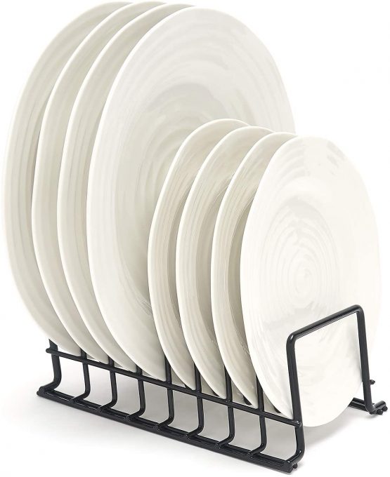 simplywire - Plate Rack/Drainer - Kitchen Cupboard Storage Organiser - Black - Small - Image 3