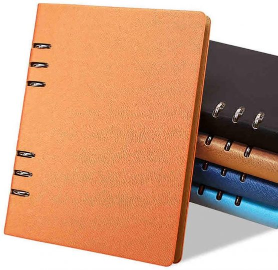 A4 Binder Ruled Notebook Refillable Planner Round Ring Binder Leather Cover Notepad - Image 3