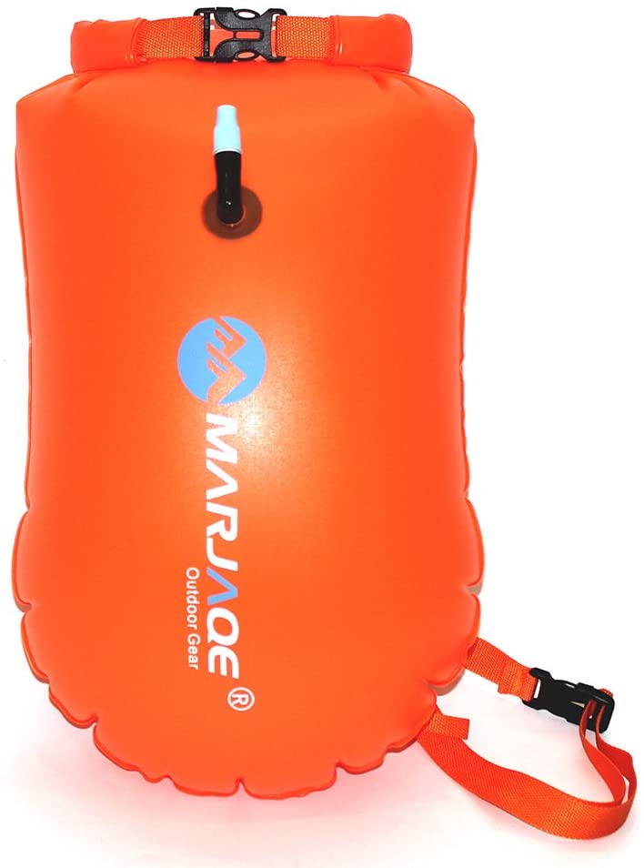 Ruiuzi Swim Buoy,Outdoor Swimming Buoy Swimming Tow Float and Dry bag for Open Water Swimmers and Triathletes Light and Visible Float for Safe Training
