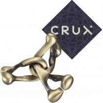 Hanayama Cast Trinity Puzzle - Level 6 of 6 - Grandmaster Difficulty - Includes Crux Sticker
