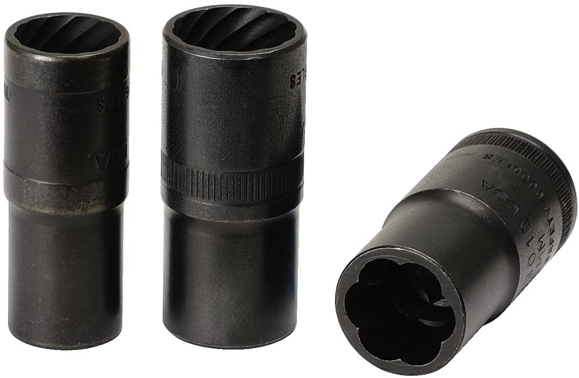 KS Tools 913.1270 1/2-inch 17-21mm Twist Socket Set (3 Pieces), Transparent, Variety pack