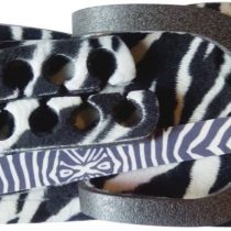 zebra pedicure slippers kit