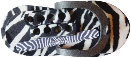 zebra pedicure slippers kit