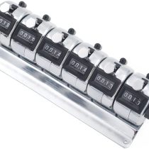 GOGO 6-Unit Counter, Mechanical Tally Meter, Chrome Plated Multiple-unit Desktop Tally Counter for Event, People, Inventory