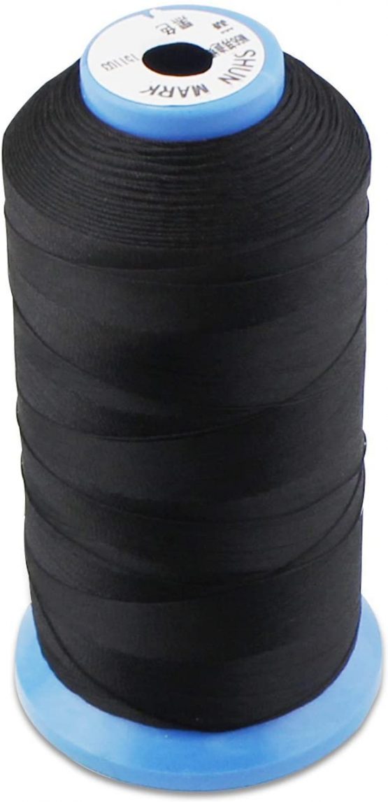 Aussel Black Bonded Nylon Sewing Thread 1500 Yard Size T70#69 for The Upholstery, Outdoor Market, Drapery, Beading, Luggage, Purses (Black) - Image 2