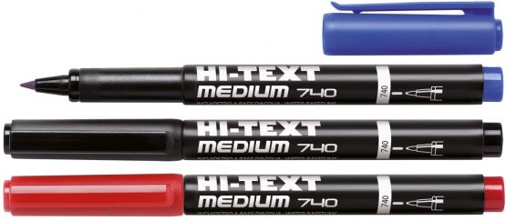 Hi-Text 740 Medium Pack of 12 Black 2mm Line Pens - Image 3