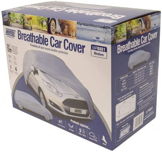 Maypole 9861 Breathable Full Car Cover, Grey, Medium - Image 2