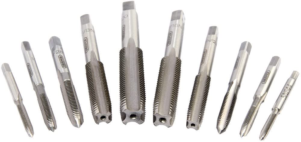 Draper 79199 10-Piece UNF Hand Tap Set, White