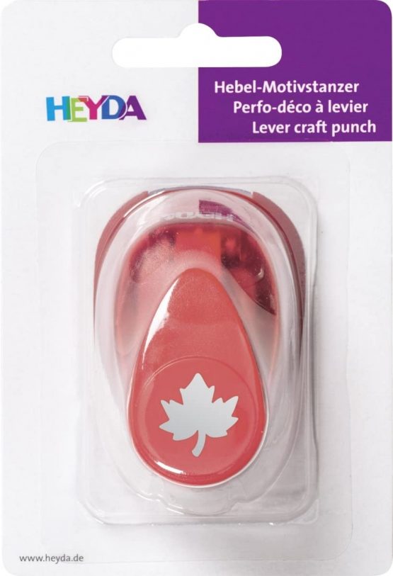 Heyda 203687426 Decorative Punch Small Design Size Approx. 1.7cm Maple Design