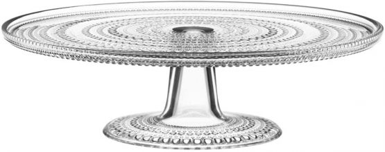 Iittala Kastehelmi Pie Plate, transparent, Standard