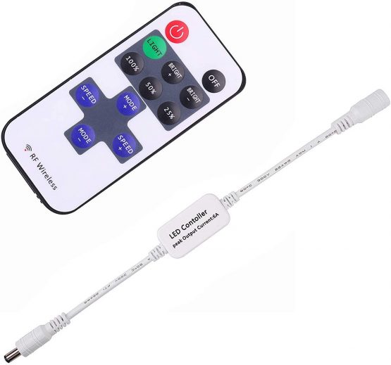 Mini Remote Controller for Single Color AIBOO LED Under Cabinet Lighting, RF Dimmer for 12V DC LED,Wireless Remote Control for Dimmable 3528 5050 Under Cabinet Puck Lights (1 to Multiple Control) - Image 3