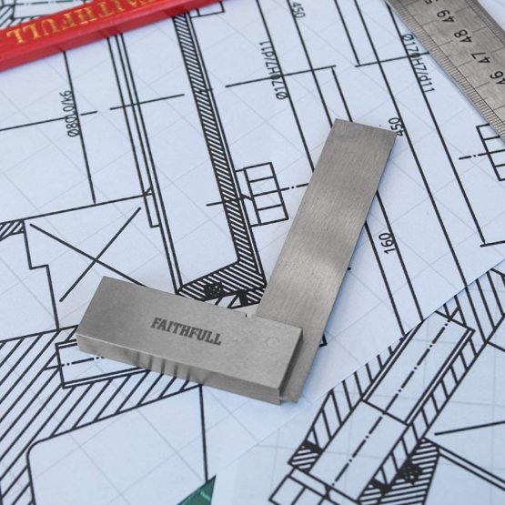 Faithfull FAIES3 Engineers Steel Try Square 75 mm (3 Inch) - Image 3
