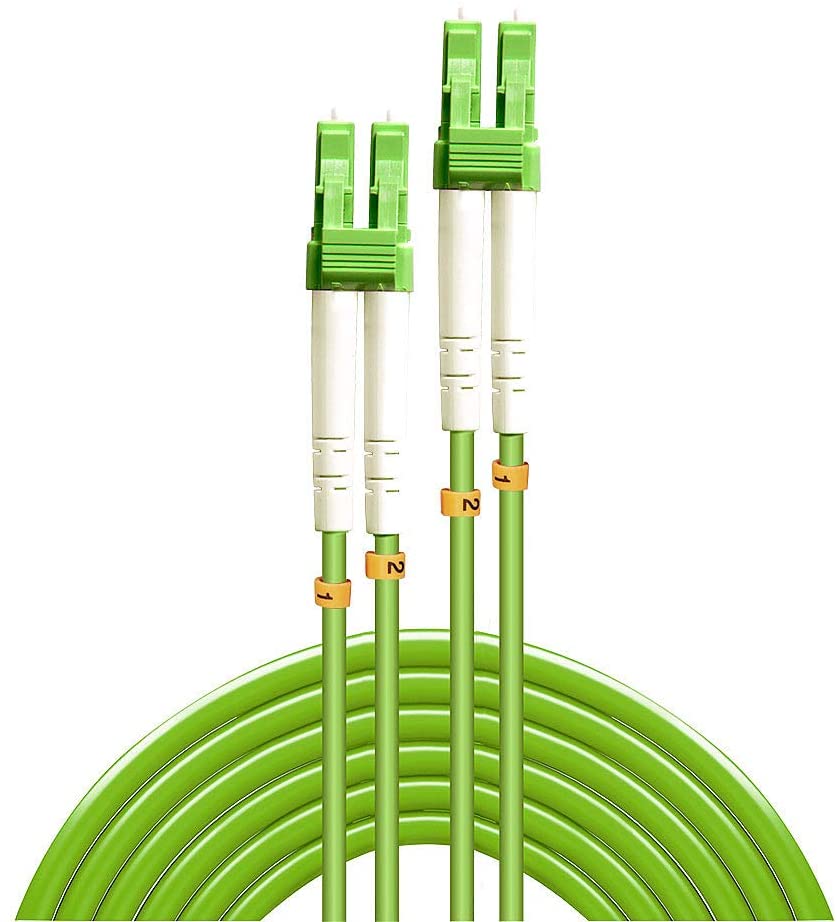 LINDY 20m Fibre Optic Cable LC/LC, 50/125µm, OM5, Green - Image 2
