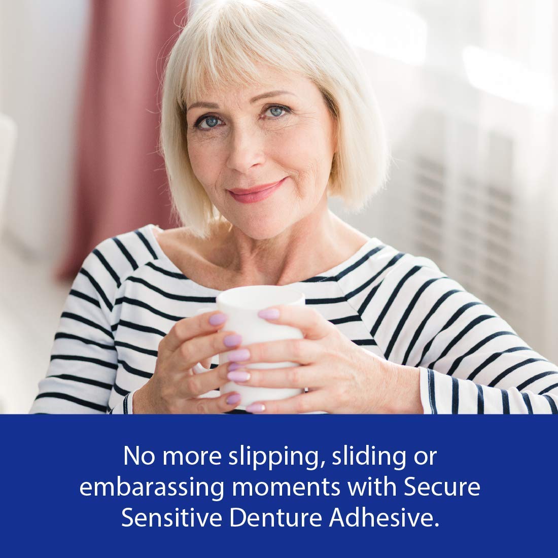 SECURE Denture Adhesive, Sensitive, 1.4 Ounce, white, 1 Count - Image 4