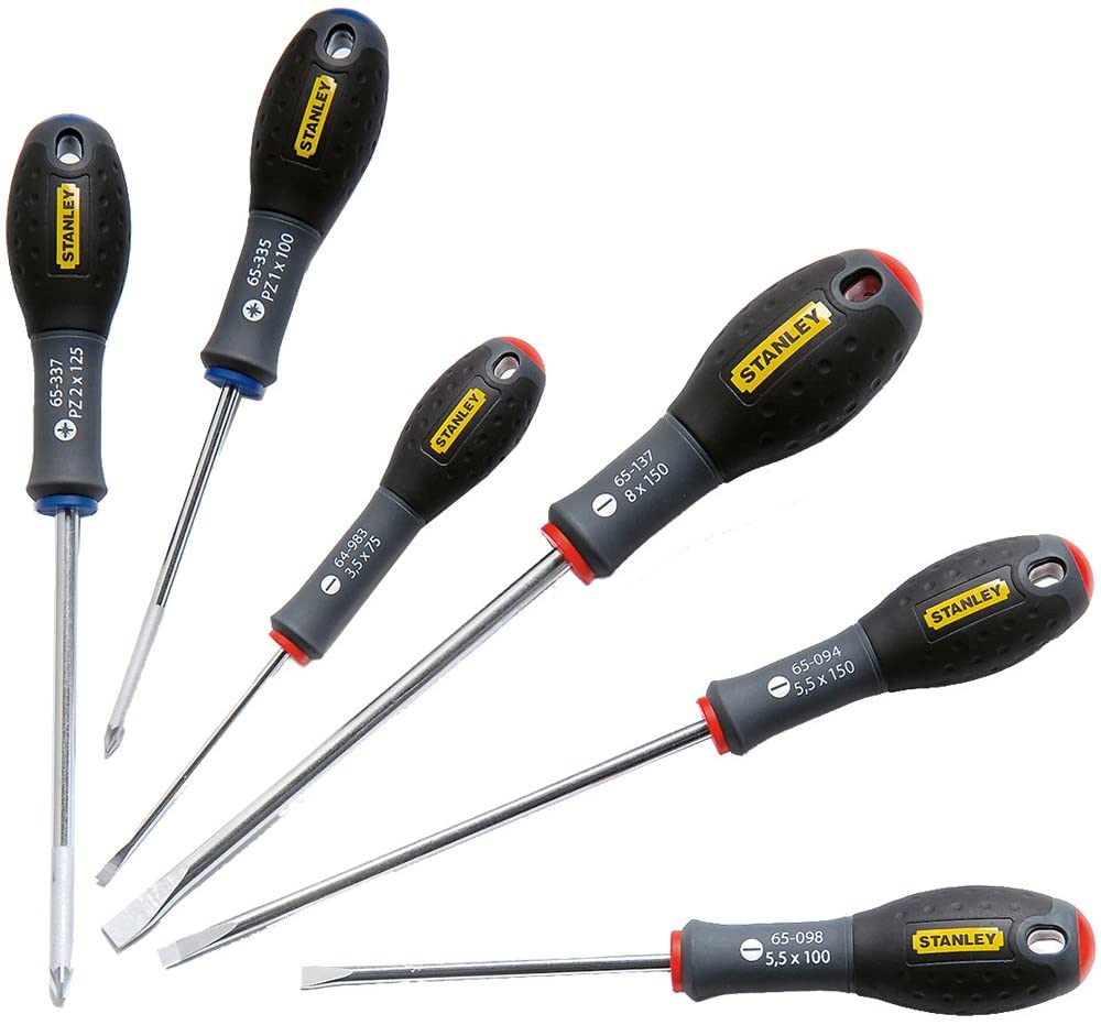 STANLEY FATMAX 6 Piece Screwdriver Set, Parallel/Flared/Pozi, Multi-colour