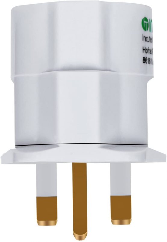 Incutex 3x Power Adapter EU to UK - Europe 2-Pin to 3-Pin UK - 13A Fuse - Travel Plug Socket European SchuKo in white - Image 4