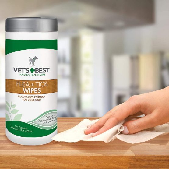 Vet's Best Flea and Tick Wipes for Dogs, Targeted Flea & Tick Application, Multi-Purpose Flea Treatment for Dogs - 50 Wipes - Image 4