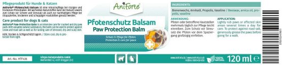 AniForte Paw Protection Balm for Dogs and Cats 120ml - Natural Cat & Dog Paw Balm Cream For Reliable Protection when there is Snow or Road Salt on the Ground - Image 3
