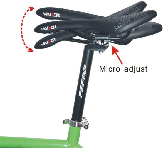 UPANBIKE 13.8inch (350mm) Bike Bicycle Alluminium Alloy Seat Post with Micro Adjust Clamp (φ 25.4 27.2 28.6 30.4 30.8 31.6mm) - Image 4