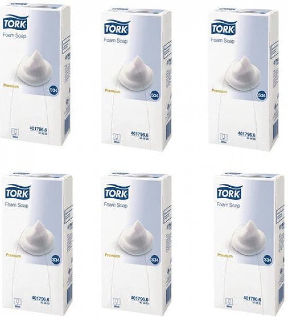 TORK 4700220 Hand Lotion, Foam Soap, 0.8 L (Pack of 6), 800 ml (Pack of 6)