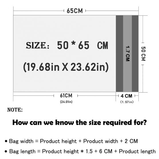 HVDHYY 100pcs Postage Bags for Clothes Mixed Sizes Parcel Bags for Posting Waterproof Mailing Mail Bags White Plastic Post Packaging Shipping Bags Tamper-proof Self Seal Postal Bags New Material - Image 2