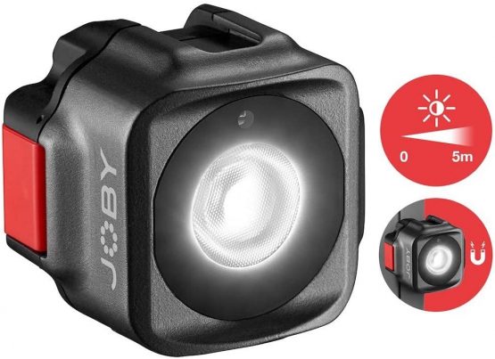 JOBY JB01578-BWW Beamo,Mini LED Light for Smartphone and Mirrorless Camera - Compact,Magnetic,Bluetooth,Waterproof,for Vlogging,Photo and Video Content Creation