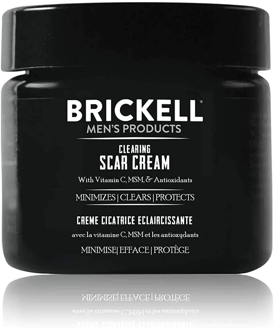 Brickell Men's Clearing Scar Cream for Men Natural and Organic Scar Clearing Cream to Reduce the Appearance of Scars and Even Skin Pigmentation