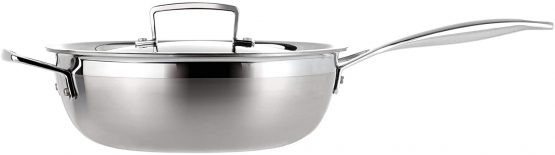 Le Creuset 96201424001000 3-Ply Stainless Steel Non-Stick Chef Pan with Lid, 24 x 8.5 cm , Silver - Image 3